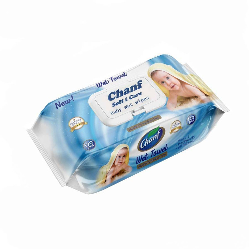 دستمال مرطوب کودک چانف مدل Soft & Care بسته 120 عددی