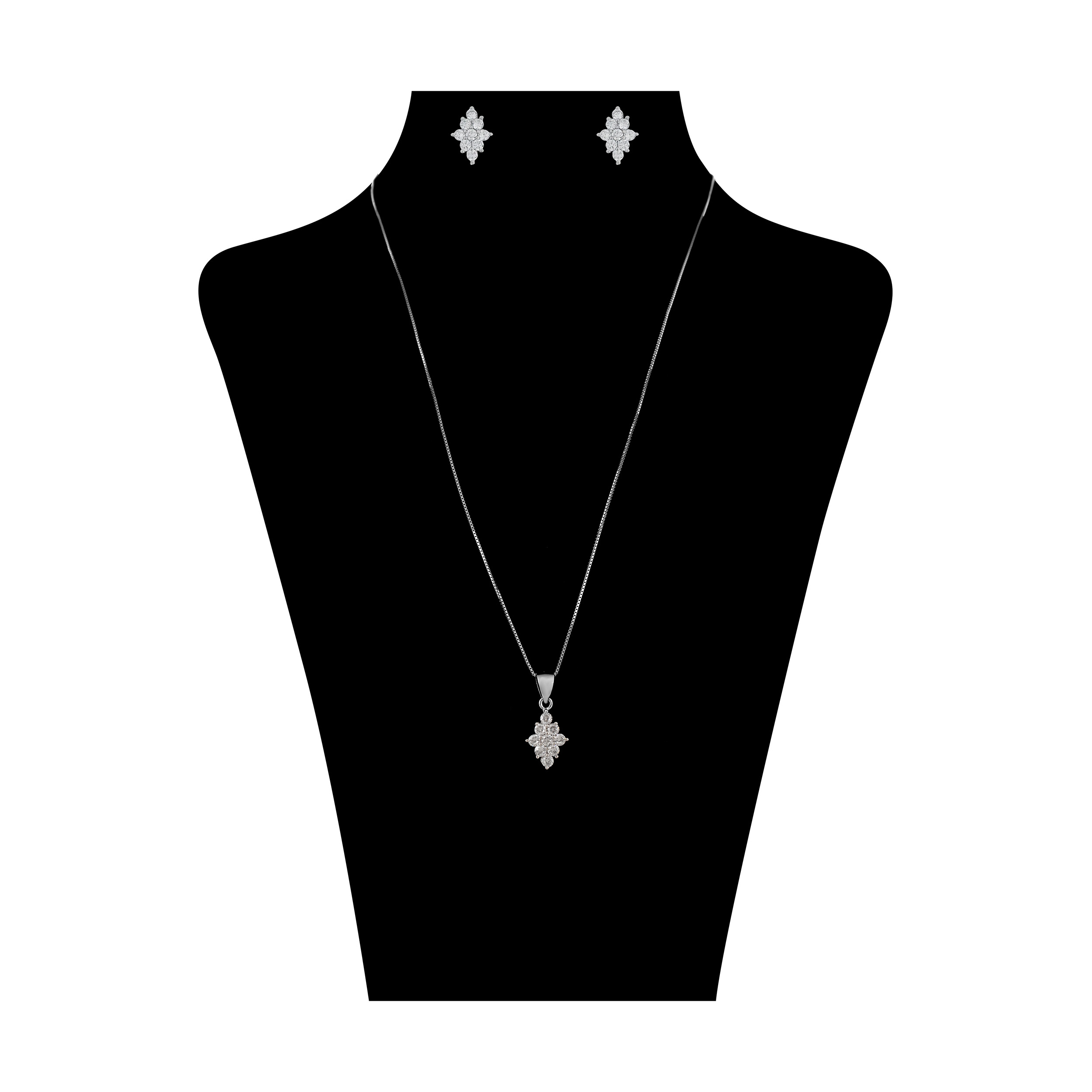 نیم ست نقره زنانه کد 102004198-1