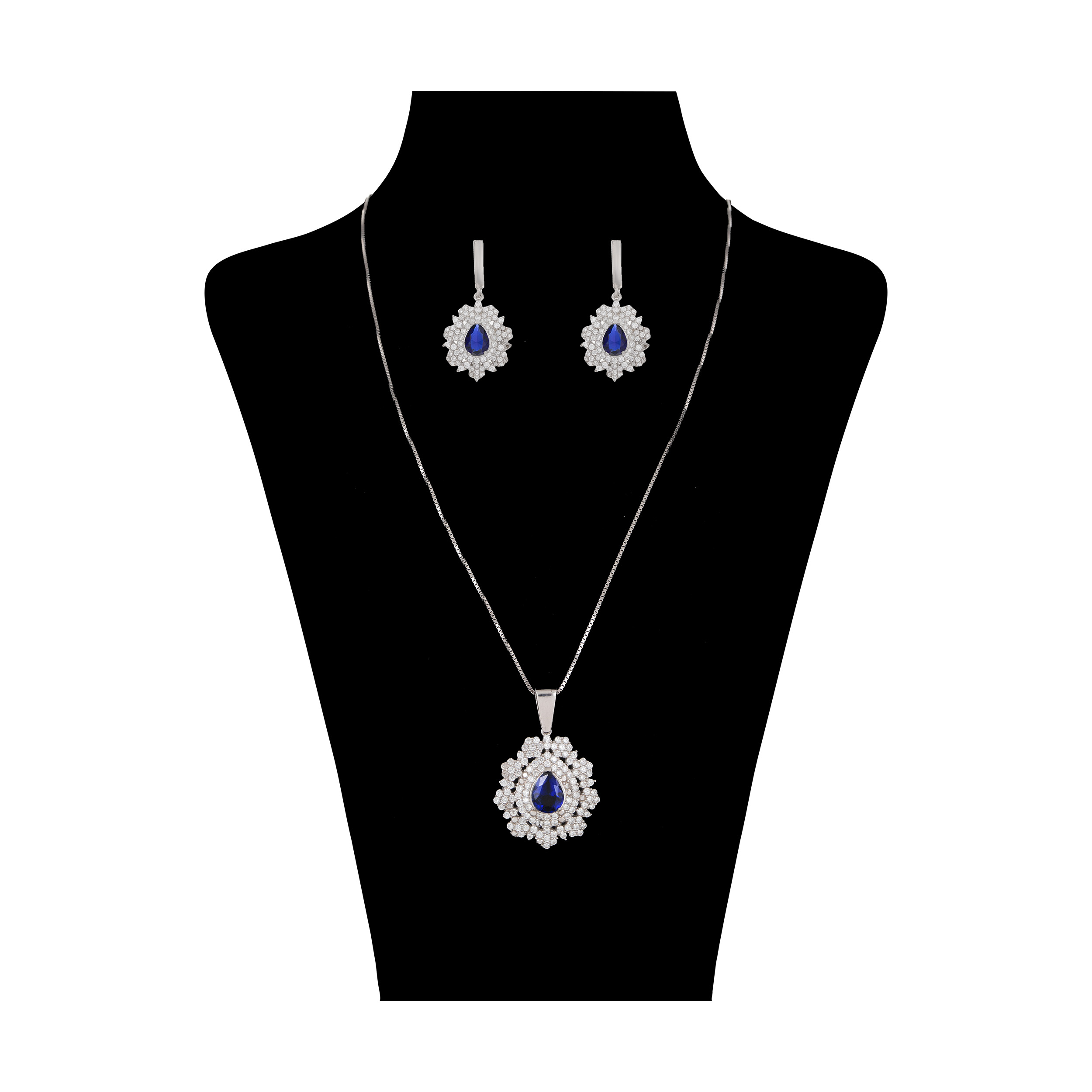 نیم ست نقره زنانه طرح شمسه کد 102001178-2