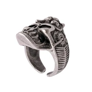 انگشتر مردانه طرح جمجمه مدل Double-Skull کد 2T 