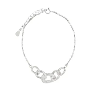 دستبند نقره زنانه کد 103003218-7