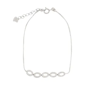 دستبند نقره زنانه کد 103003218-4