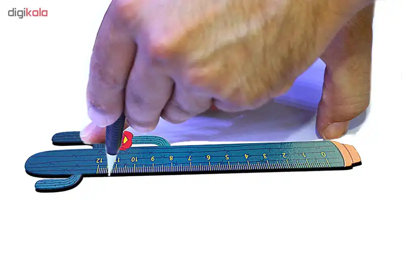 خط کش 12 سانتی متری طرح درخت کاکتوس کد R04