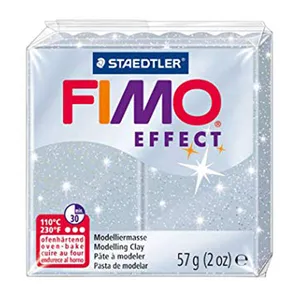 خمیر مجسمه سازی استدلر مدل فیمو افکت Glitter Silver کد 812