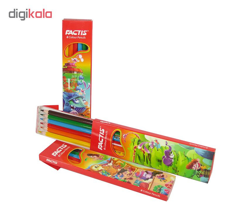 مداد رنگی 6 رنگ فکتیس کد 601-1