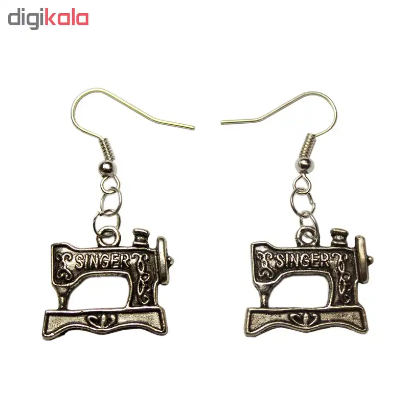 گوشواره زنانه طرح چرخ خیاطی کد E12