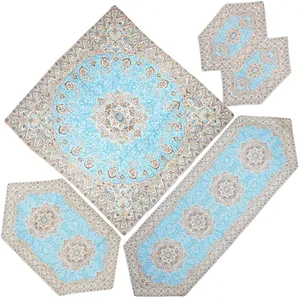 ست 5 تکه رومیزی ترمه مدل نسترن کد ABI5/5BS