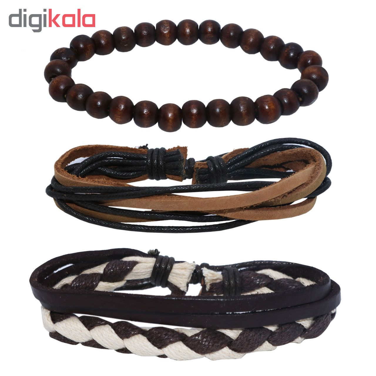 دستبند مردانه کد 061 مجموعه 3 عددی