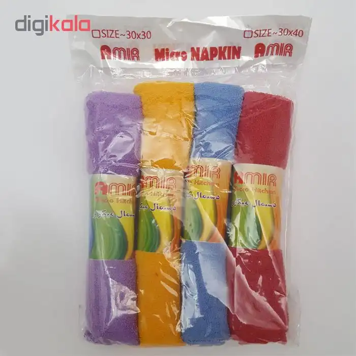 دستمال نظافت خودرو امیر کد Mhr-89 مجموعه 4 عددی