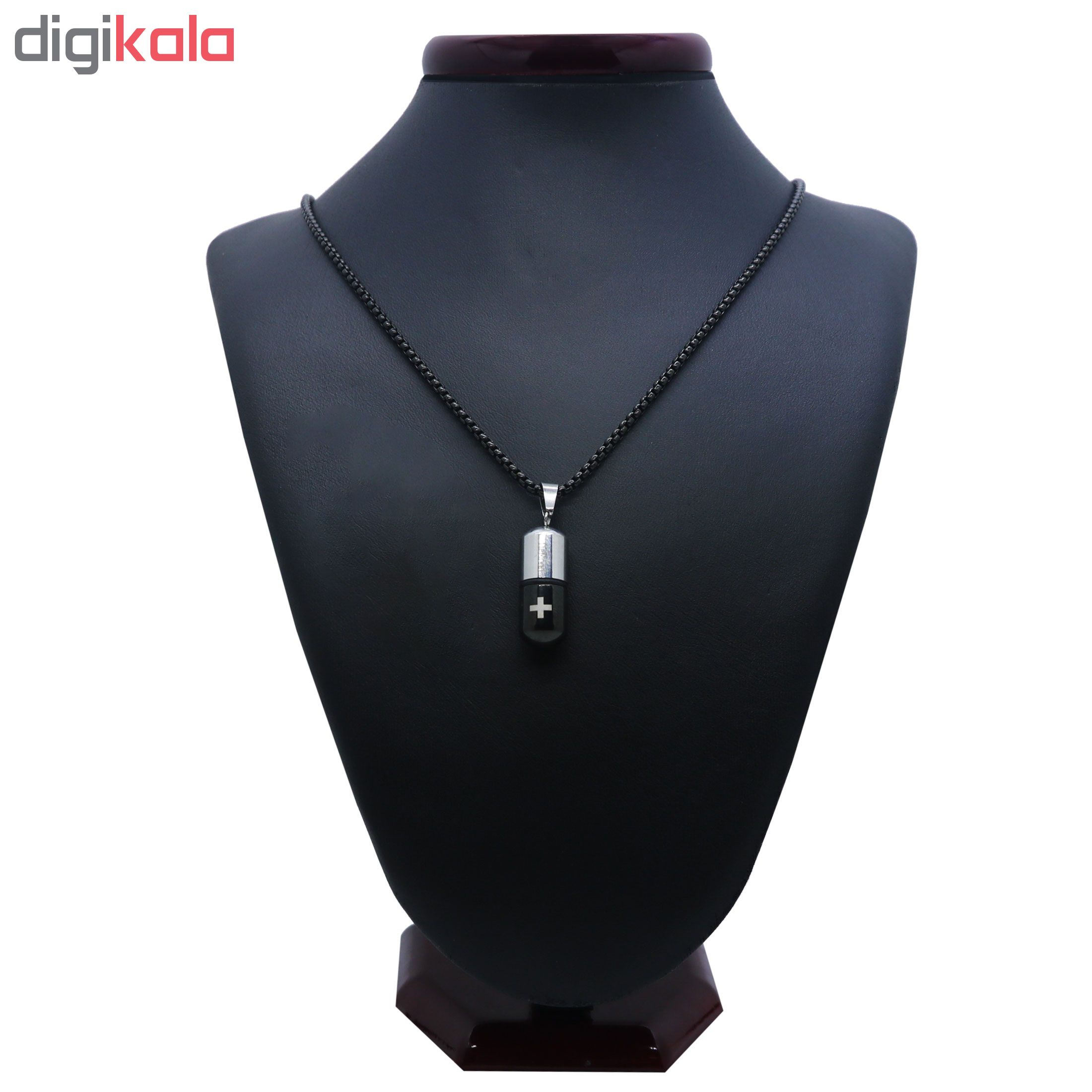 گردنبند مردانه طرح کپسول کد gd03