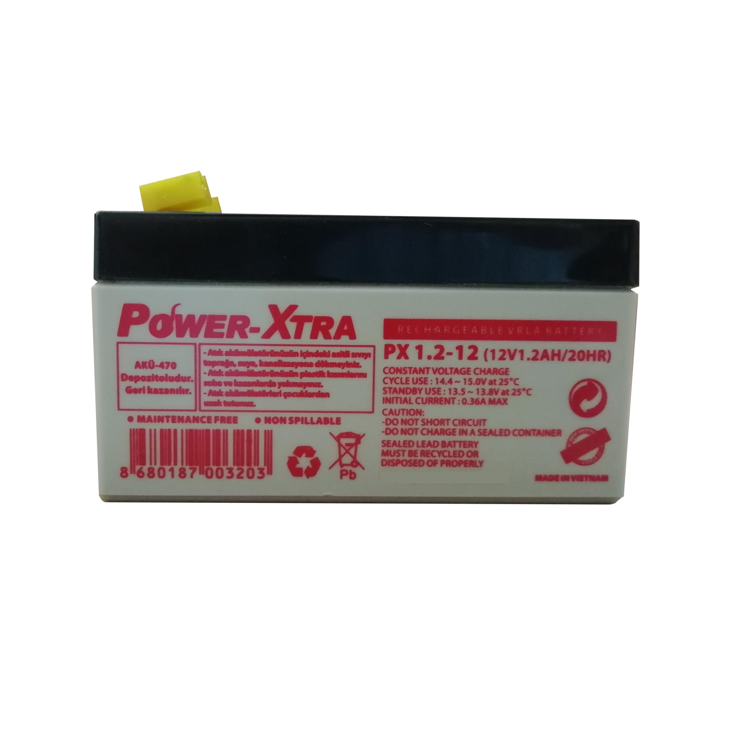 باتری یو پی اس 12 ولت 1.2 آمپر ساعت پاوراکسترا مدل PX1.2-12
