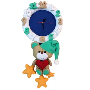 ساعت دیواری کودک طرح خرس خوابالو کد ۰۲