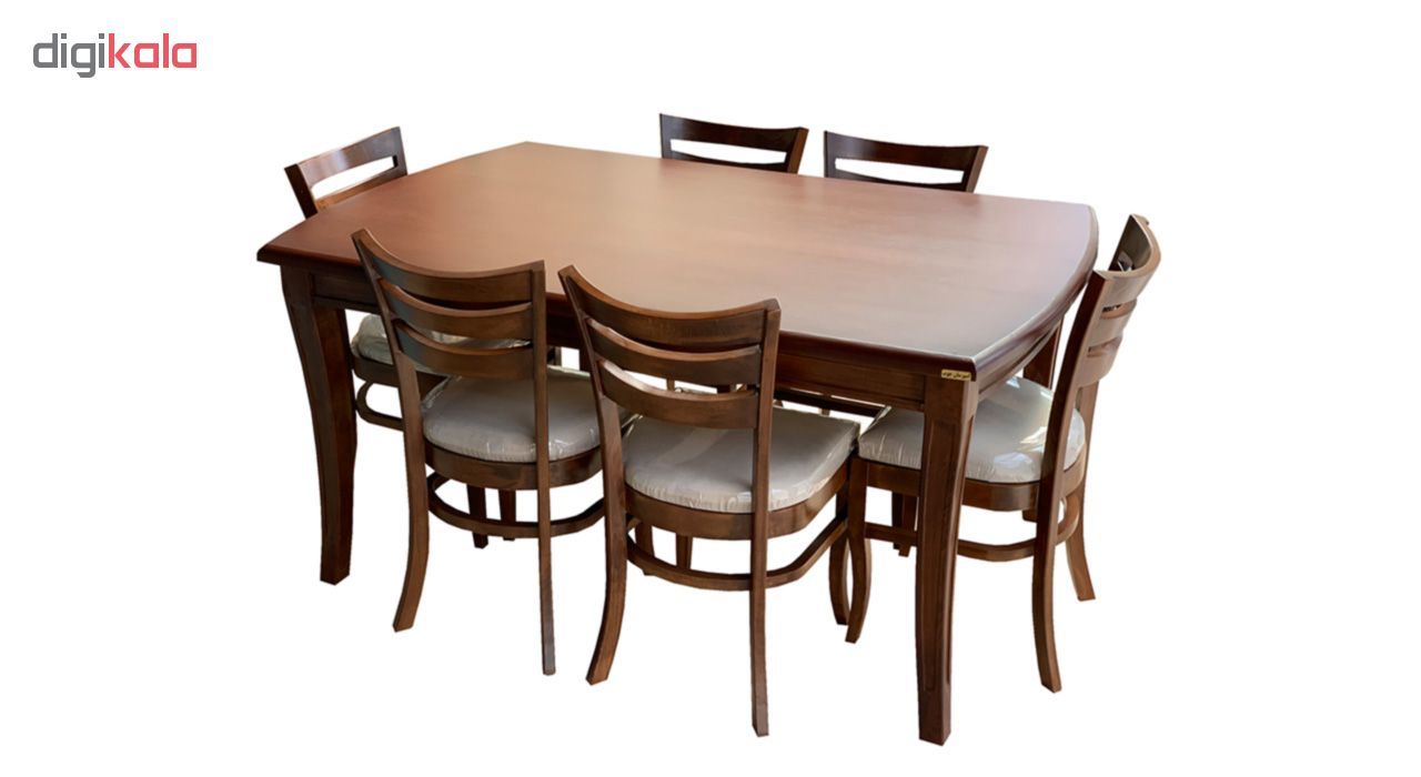 میز و صندلی ناهار خوری اسپرسان چوب مدل Sm46