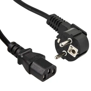 کابل برق 3 پین منبع تغذیه کامپیوتر مدل 16A طول 1.8 متر