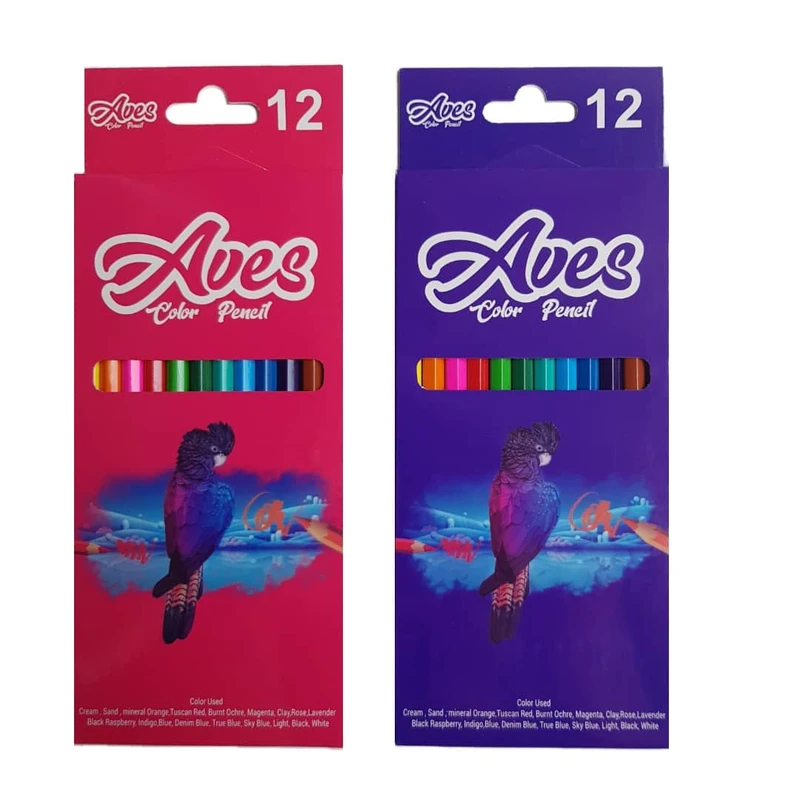 مداد رنگی ۱۲ رنگ اویز مدل فانی فان مجموعه 2 عددی