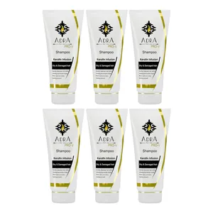 شامپو مو آدرا مدل Keratin حجم 200 میلی لیتر مجموعه 6 عددی