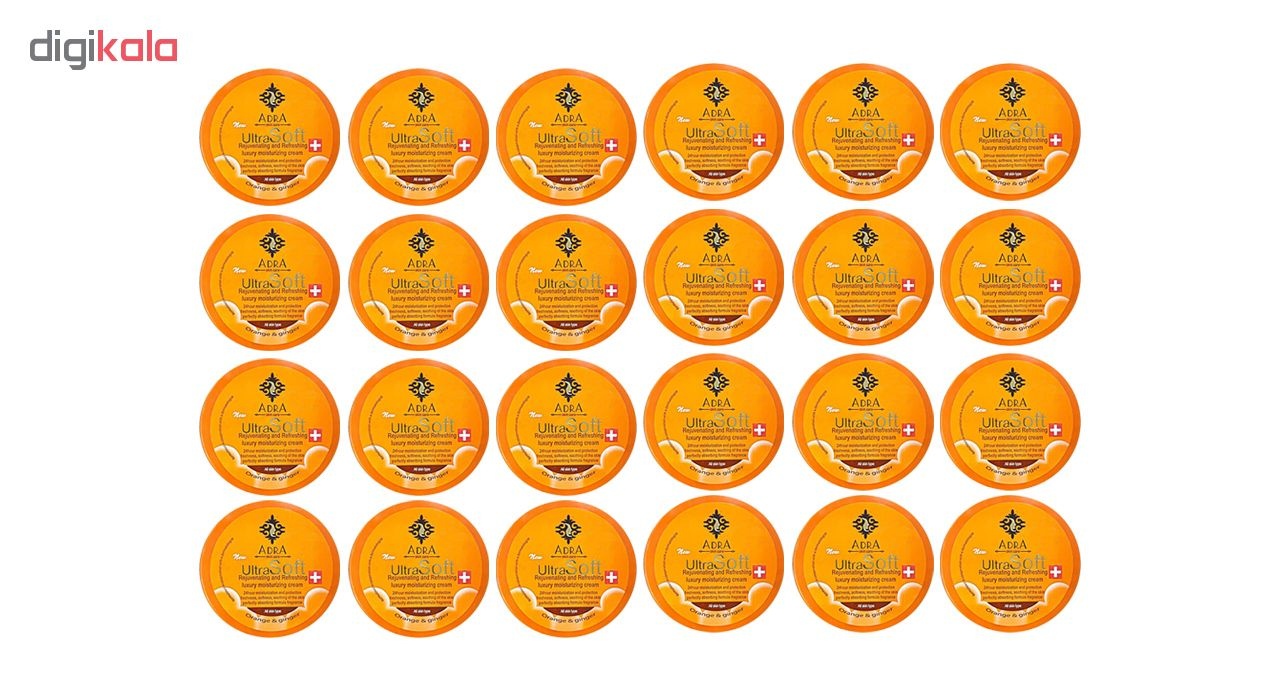 کرم مرطوب کننده آدرا مدل Orange and Ginger حجم 200 میلی لیتر مجموعه 24 عددی