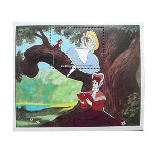 تمبر یادگاری سری کارتونی مدل alice in wonderland کد 007