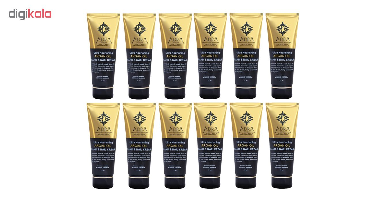 کرم مرطوب کننده آدرا مدل Argan Oil حجم 75 میلی لیتر مجموعه 12 عددی