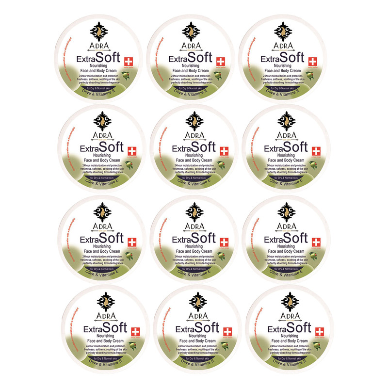 کرم مرطوب کننده آدرا مدل Olive حجم 200 میلی لیتر مجموعه 12 عددی