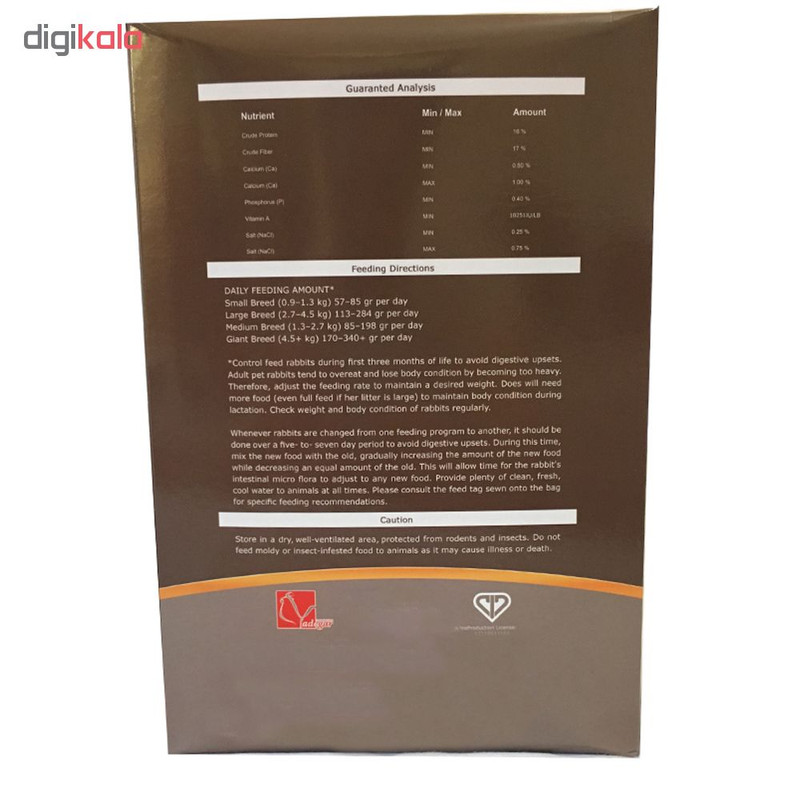 غذای خرگوش یادگار مدل Pelleted وزن 1 کیلوگرم