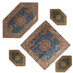 ست 5 تکه رومیزی ترمه طرح آریا کد 06