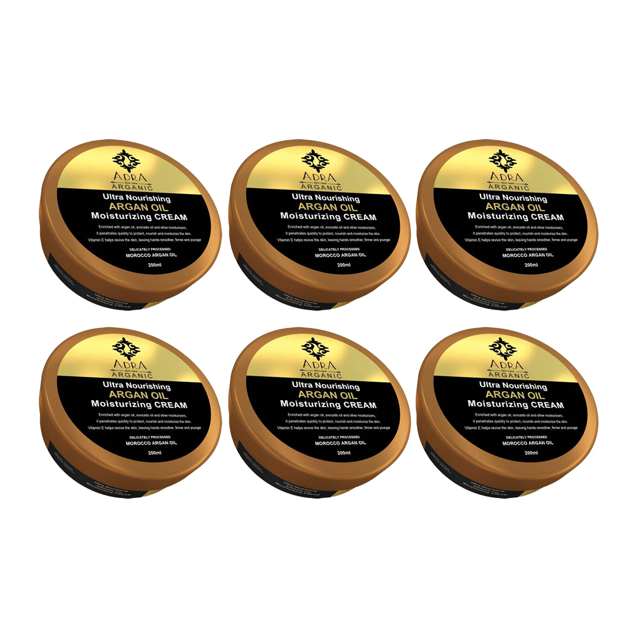 کرم مرطوب کننده آدرا مدل Argan Oli حجم 200 میلی لیتر مجموعه 6 عددی