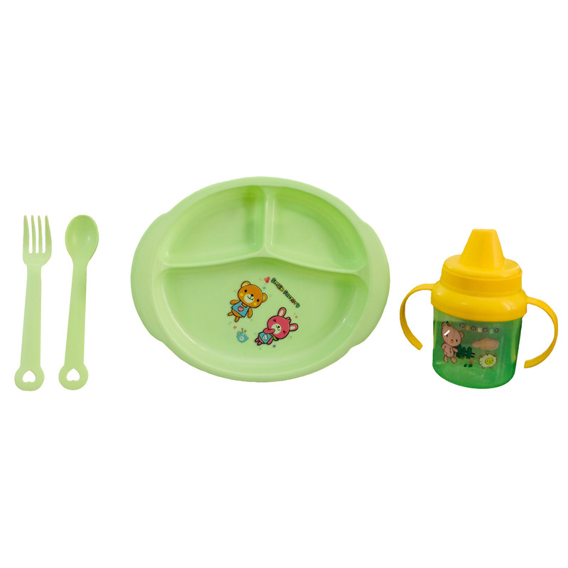 سرویس غذا خوری 4 تکه کودک مدل مهتاب کد DS3556