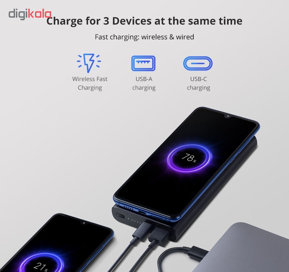 شارژر همراه بی سیم شیائومی مدل PLM11ZM ظرفیت 10000 میلی آمپر ساعت