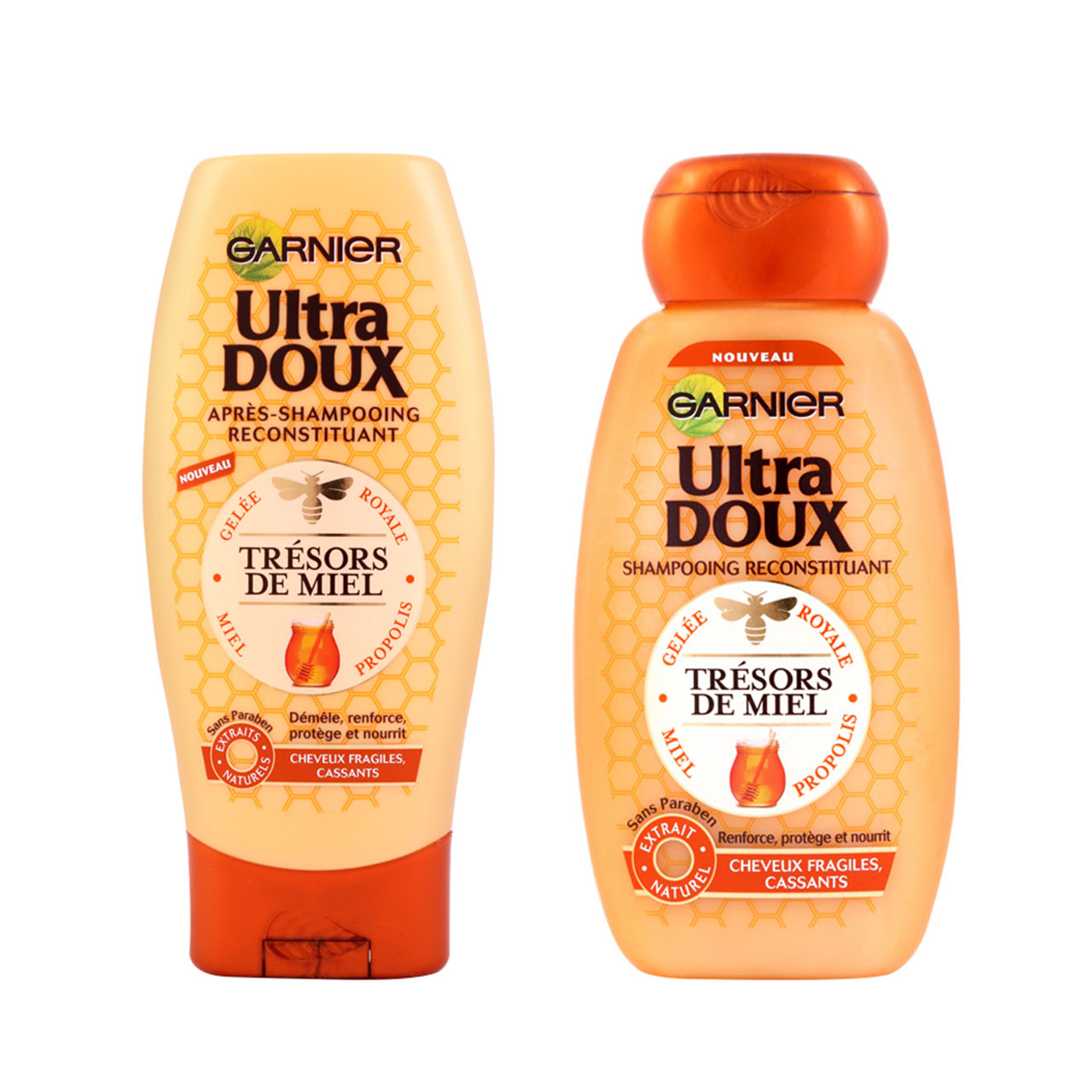 مجموعه شامپو و نرم کننده مو گارنیه سری Ultra Doux مدل Honey