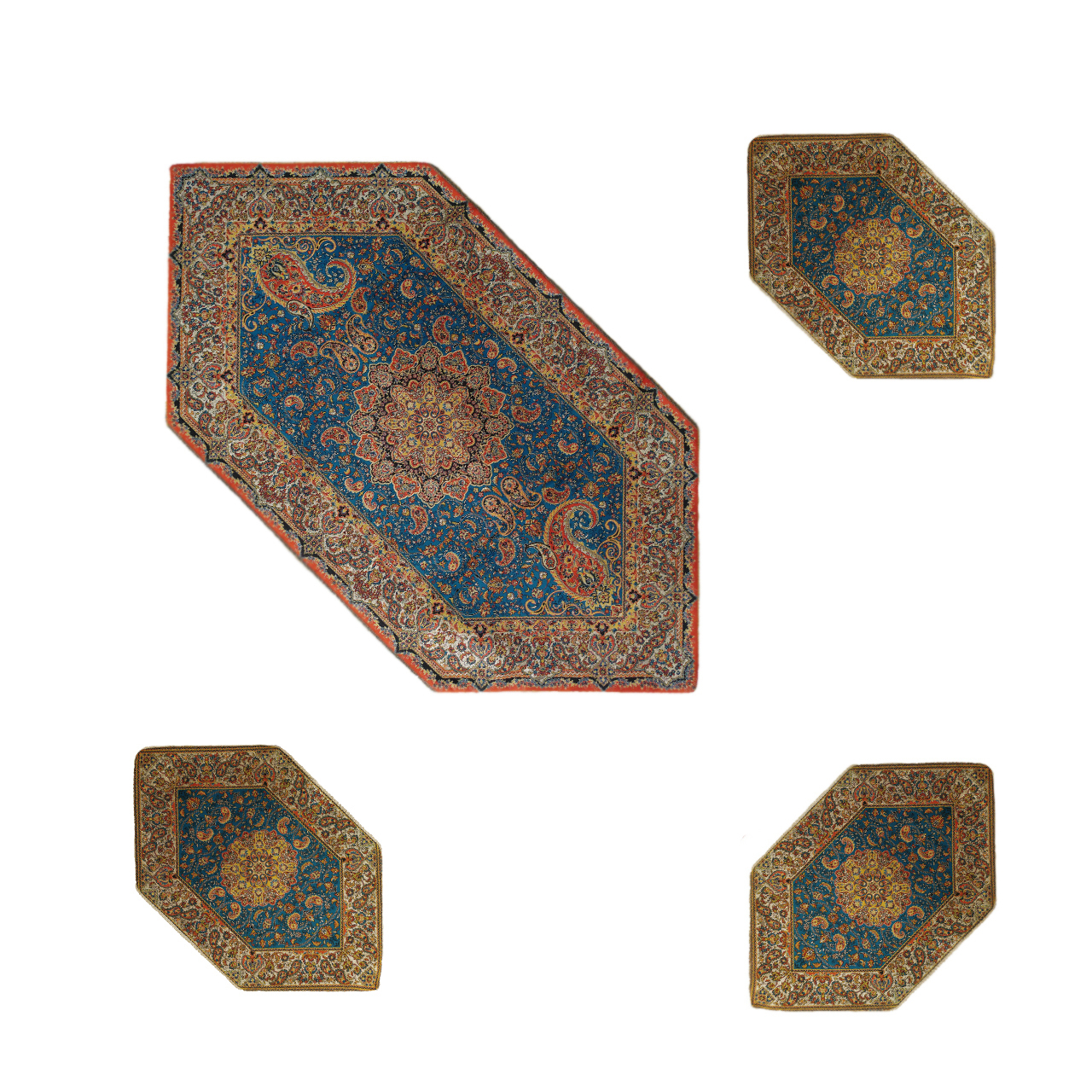 ست 4 تکه رومیزی ترمه طرح آریا کد 10