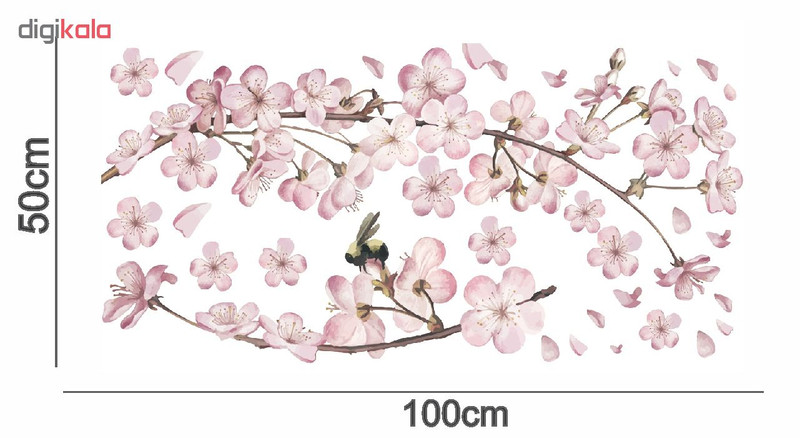 استیکر دیواری طرح شکوفه های بهاری کد 01