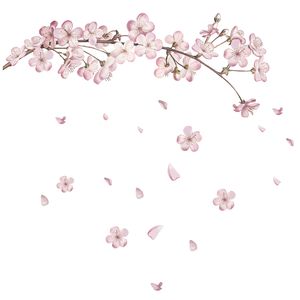استیکر دیواری طرح شکوفه های بهاری کد 02