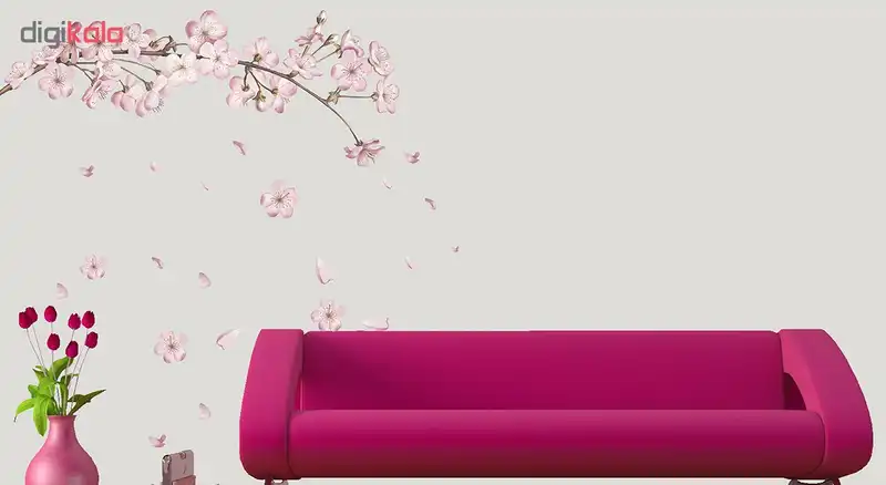 استیکر دیواری طرح شکوفه های بهاری کد 02