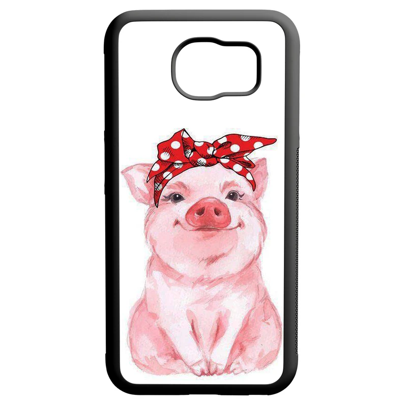 کاور طرح خوک کد 11054094281 مناسب برای گوشی موبایل سامسونگ galaxy s6 edge