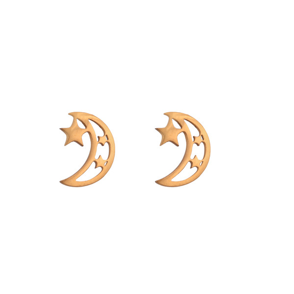 گوشواره زنانه طرح ماه و ستاره کد GO1133