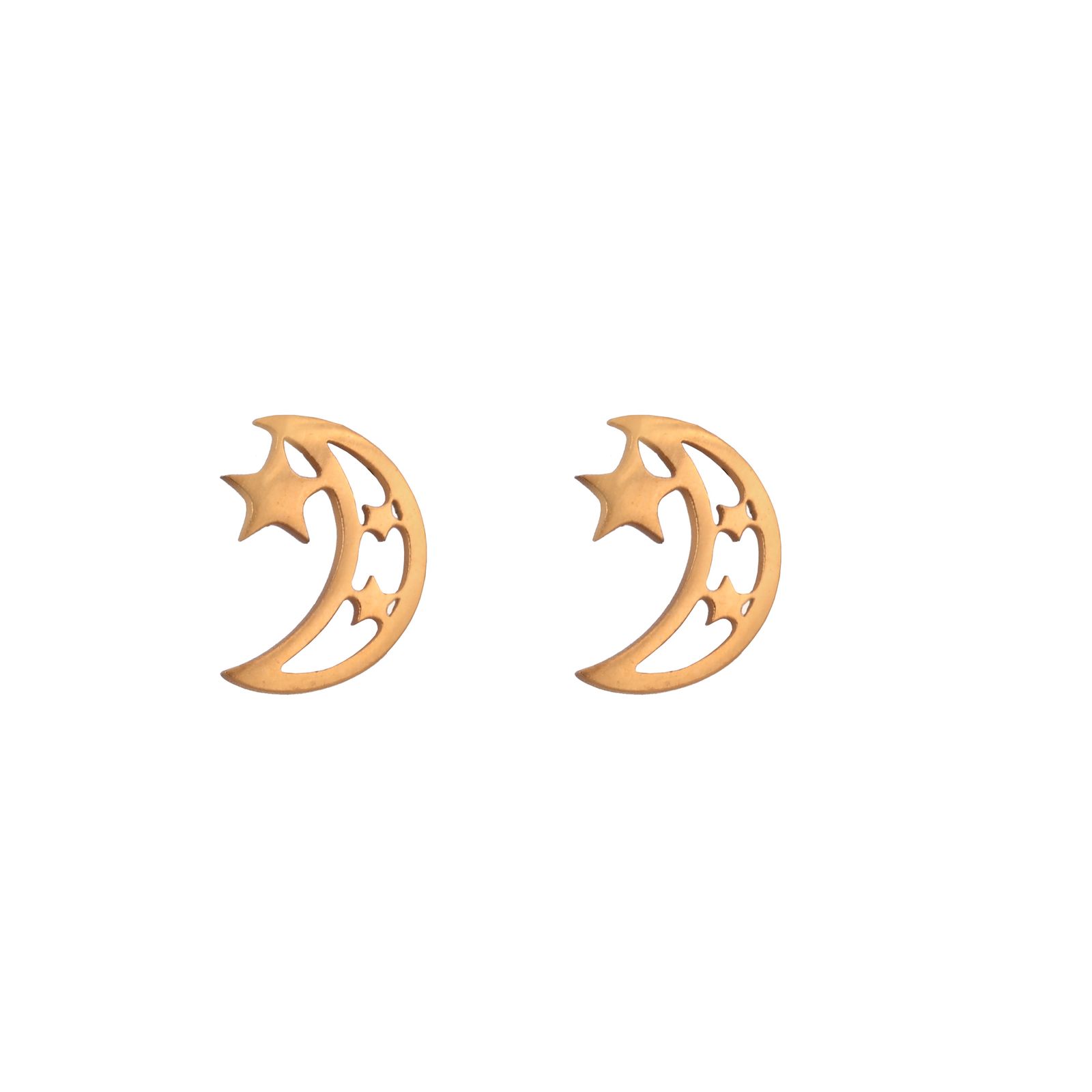 گوشواره زنانه طرح ماه و ستاره کد GO1133 -  - 1