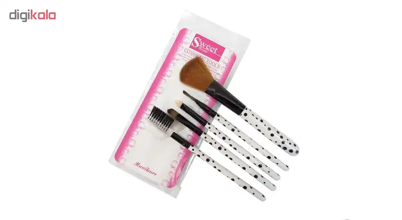 ست برس آرایشی سوییت رز کد SRBM-4571BW بسته 5 عددی