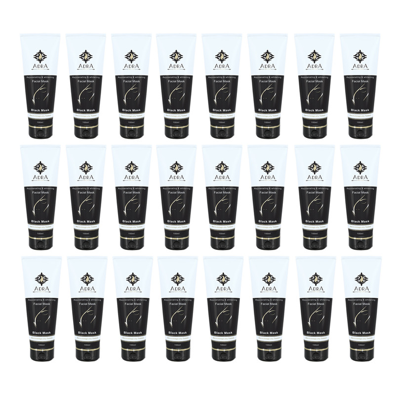 ماسک صورت آدرا مدل Black Mask حجم 100 میلی لیتر مجموعه 24 عددی