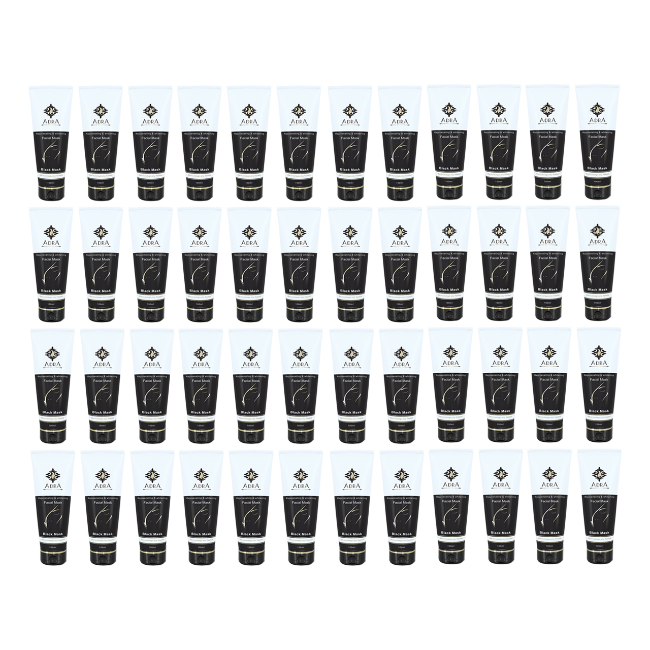 ماسک صورت آدرا مدل Black Mask حجم 100 میلی لیتر مجموعه 48 عددی