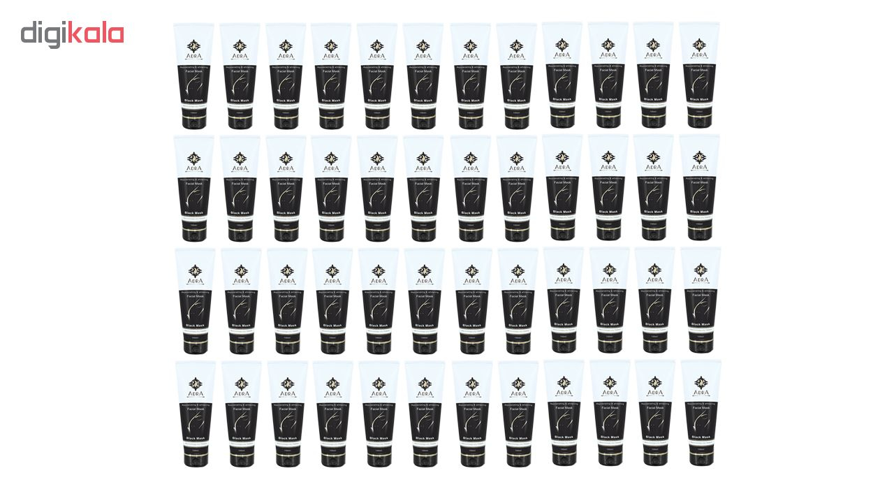 ماسک صورت آدرا مدل Black Mask حجم 100 میلی لیتر مجموعه 48 عددی