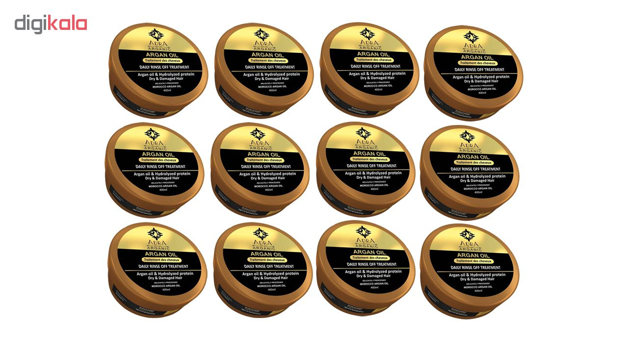 ماسک مو آدرا مدل Argan Oil حجم 400 میلی لیتر مجموعه 12 عددی