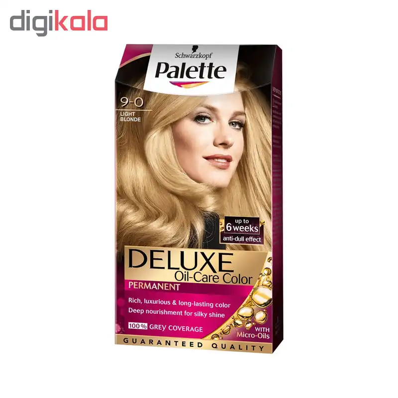 کیت رنگ مو پلت سری DELUXE شماره 0-9 حجم 50 میلی لیتر رنگ بلوند روشن