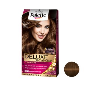 نقد و بررسی کیت رنگ مو پلت سری DELUXE شماره 5-5 حجم 50 میلی لیتر رنگ بلوند کاراملی توسط خریداران