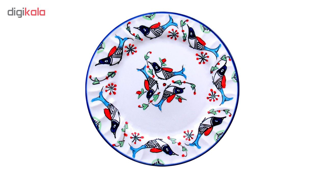 بشقاب چینی میبد مروارید طرح مرغی کد MBT26 مجموعه 6 عددی