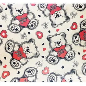 کاغذ کادو طرح خرس عاشق کد 208 بسته 5 عددی