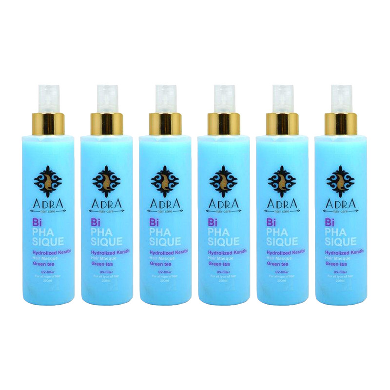 ماسک کراتینه دو فاز آدرا مدل Keratin حجم 200 میلی لیتر مجموعه 6 عددی