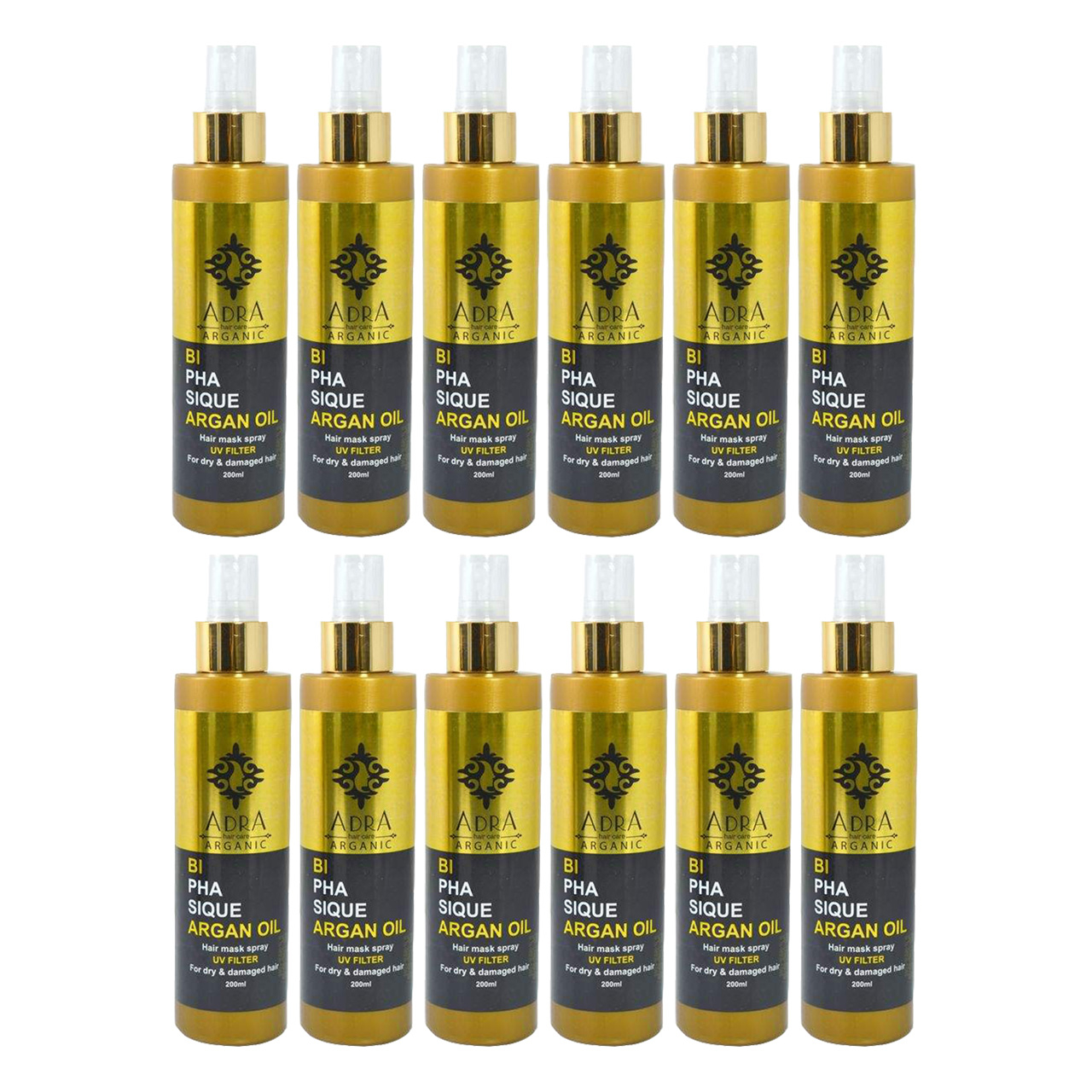 ماسک مو آدرا مدل Arganic حجم 200 میلی لیتر مجموعه 12 عددی