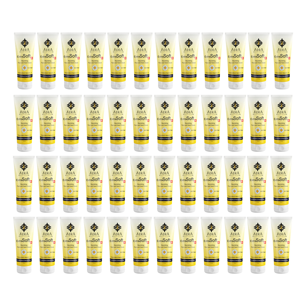 کرم مرطوب کننده آدرا مدل Chamomile حجم 75 میلی لیتر مجموعه 48 عددی