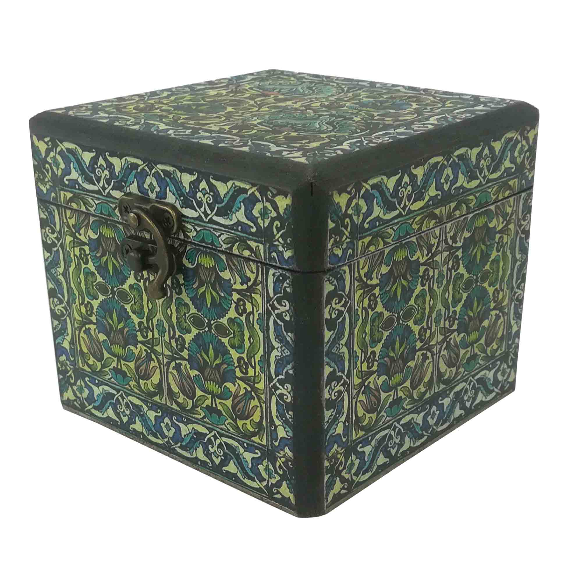 جعبه هدیه چوبی طرح صندوقچه سنتی کد 418